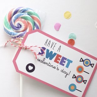 Kids Valentines. This lollipop valentine is perfect for any party. This one is created with lollipop erasers! Four Sided Design